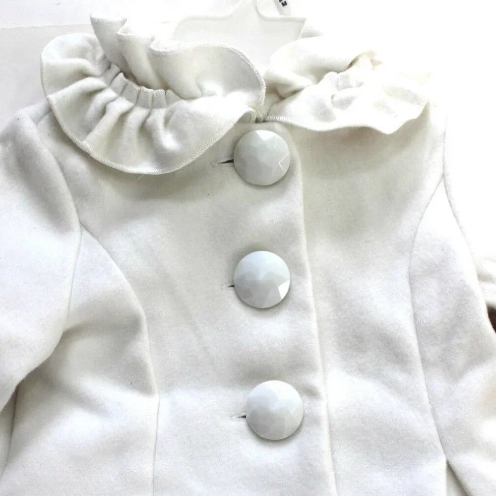 Cynthia Rowley 2Pc Tulle Dress Ruffle Collar Coat Size 24M